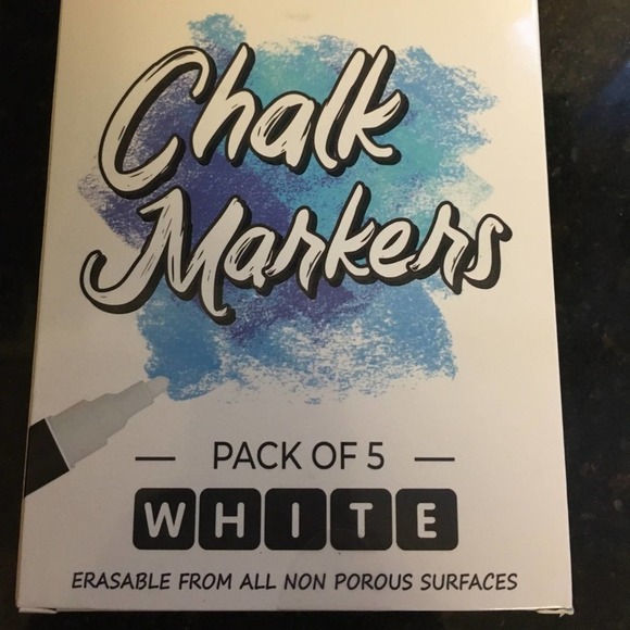 NEW! Liquid Chalk Markers White Chalkboard 5 Pack! - Picture 1 of 2